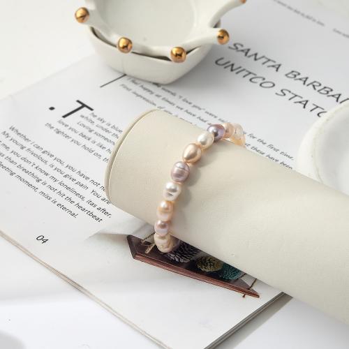 Sötvatten odlade Pearl Bracelet, Freshwater Pearl, för kvinna, Längd 18.5 cm, Säljs av PC