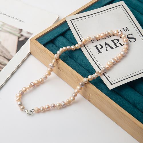 Collier de perles d'eau douce naturelles, perle d'eau douce cultivée, pour femme, Longueur 43 cm, Vendu par PC