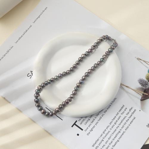 Collier de perles d'eau douce naturelles, perle d'eau douce cultivée, pour femme, Longueur 43 cm, Vendu par PC