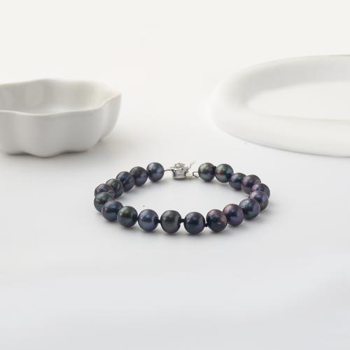 Sötvatten odlade Pearl Bracelet, Freshwater Pearl, för kvinna, Längd 18.5 cm, Säljs av PC