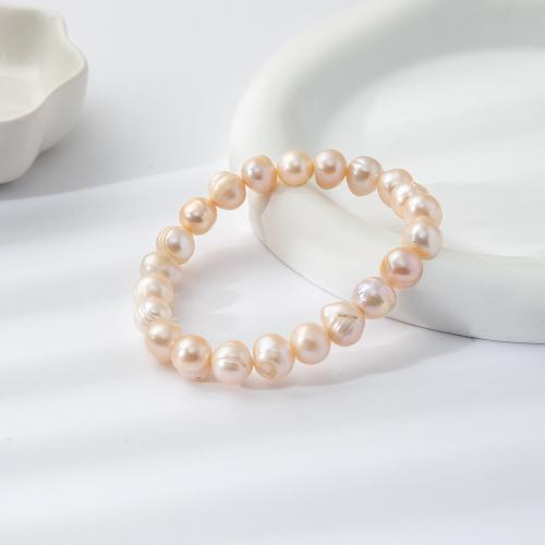 Pulseras de Perlas Freshwater, Perlas cultivadas de agua dulce, para mujer, longitud 18.5 cm, Vendido por UD