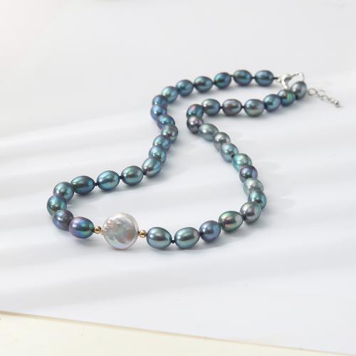 Natural Freshwater Pearl Necklace for woman Length 43 cm Sold By PC