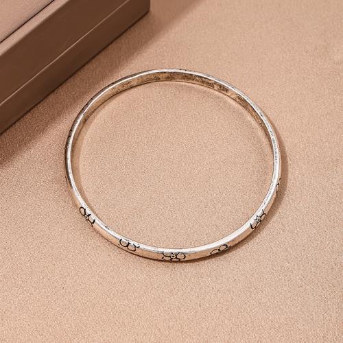 Zinc Alloy Bangle plated for woman silver color Sold By PC