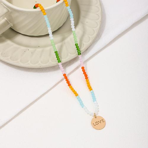 Zinc Alloy Jewelry Necklace with Plastic plated for woman multi-colored Sold By PC