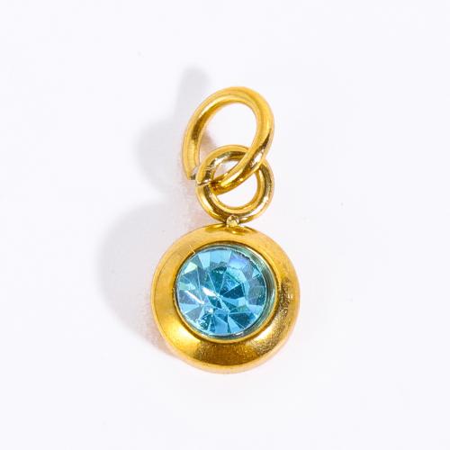 ステンレス鋼ジュエリーペンダント, 304ステンレススチール, メッキ, DIY & マイクロパヴェジルコニア, 無色, Base 6.5mm diameter, zircon 4mm diameter, 売り手 パソコン