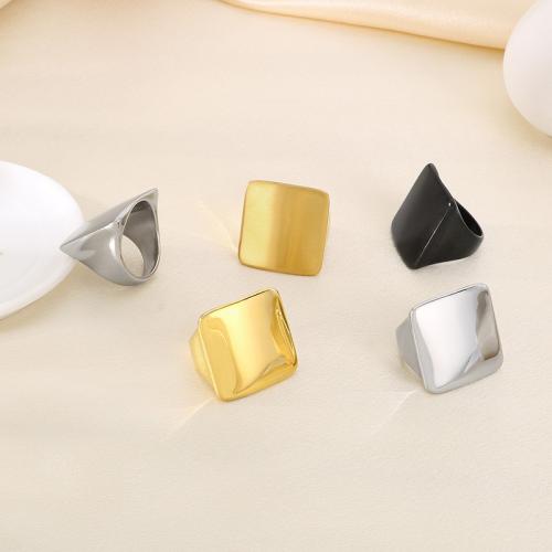 Stainless Steel Finger Ring 304 Stainless Steel Vacuum Ion Plating for woman Sold By PC