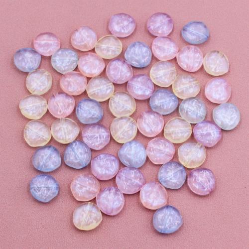 Acrylic Jewelry Beads Flat Round DIY mixed colors Approx Sold By Bag