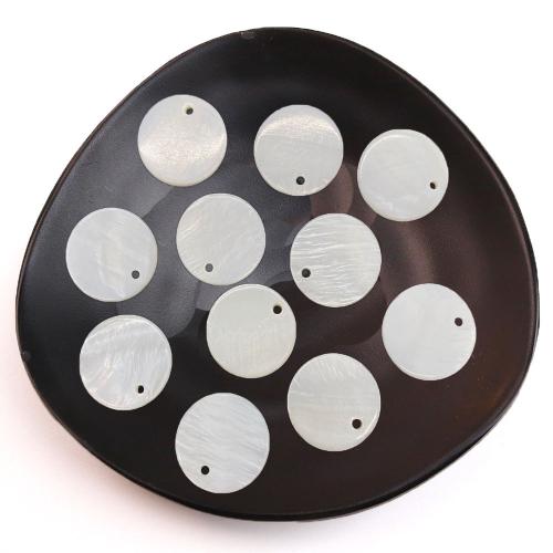 Shell Pendants Freshwater Shell Flat Round DIY  Sold By PC