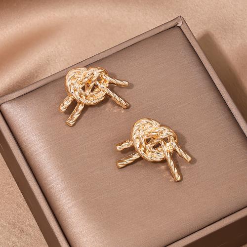 Lo zinco in lega Stud Earring, lega in zinco, placcato, per la donna, oro, Venduto da coppia