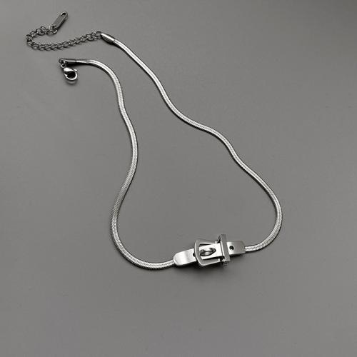 Titanium Steel Necklace plated for woman Length Approx 21-50 cm Sold By PC