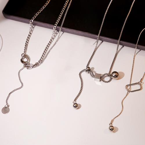 Zinc Alloy Jewelry Necklace plated & for woman Sold By PC