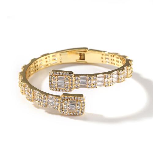 Cubic Zirconia Micro Pave Brass Bracelet micro pave cubic zirconia & for man Sold By PC