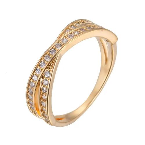 Cubic Zirconia Micro Pave Brass Ring Unisex & micro pave cubic zirconia Sold By PC