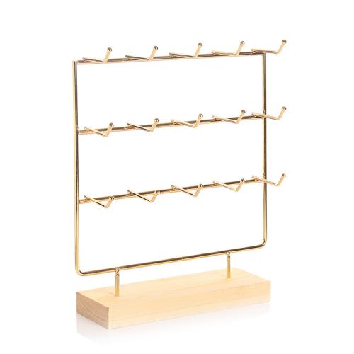 Iron Earring Display with Wood plated Sold By PC