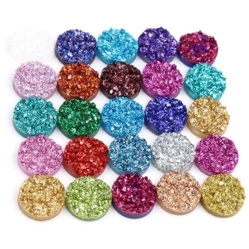 Resin flat back cabochon Flat Round DIY Approx Sold By Bag