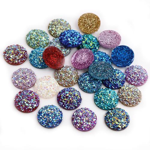 Resin flat back cabochon Flat Round DIY Approx Sold By Bag