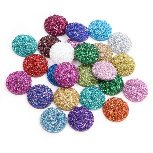 Resin flat back cabochon Flat Round DIY Approx Sold By Bag