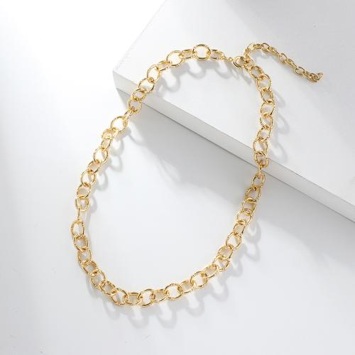 Collar de Latón, metal, chapado en color dorado, para mujer, libre de níquel, plomo & cadmio, longitud 44 cm, Vendido por UD