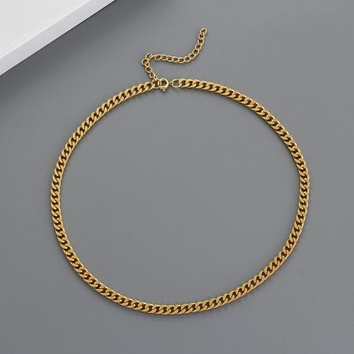 Collier en laiton, Placage de couleur d'or, pour femme, protéger l'environnement, sans nickel, plomb et cadmium, Longueur 44 cm, Vendu par PC