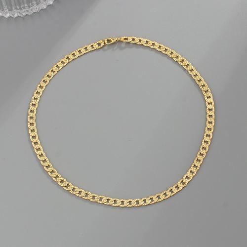 Collier en laiton, Placage de couleur d'or, pour femme, protéger l'environnement, sans nickel, plomb et cadmium, Longueur 43 cm, Vendu par PC