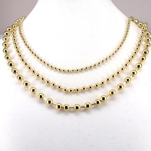 Brass Necklace gold color plated & for woman nickel lead & cadmium free Sold By PC