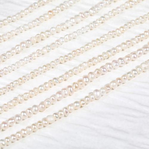 Cultured Potato Freshwater Pearl Beads DIY white aboutuff1a1.5-1.8mm Sold Per Approx 40-41 cm Strand