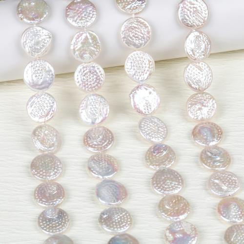 Cultured Coin Freshwater Pearl Beads DIY white mm Sold Per Approx 37-39 cm Strand