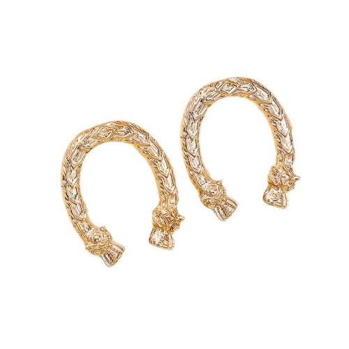 Lo zinco in lega Stud Earring, lega in zinco, placcato, per la donna, oro, Venduto da coppia