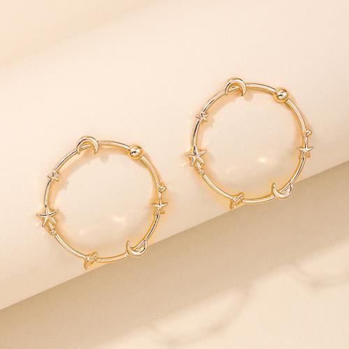 Lo zinco in lega Stud Earring, lega in zinco, placcato, per la donna, oro, Venduto da coppia