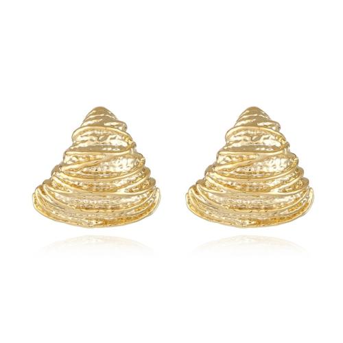 Brass Stud Earring plated & for woman golden Sold By Pair