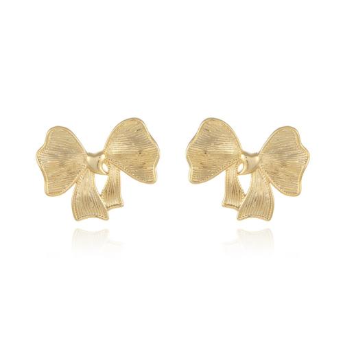 Brass Stud Earring plated & for woman golden Sold By Pair