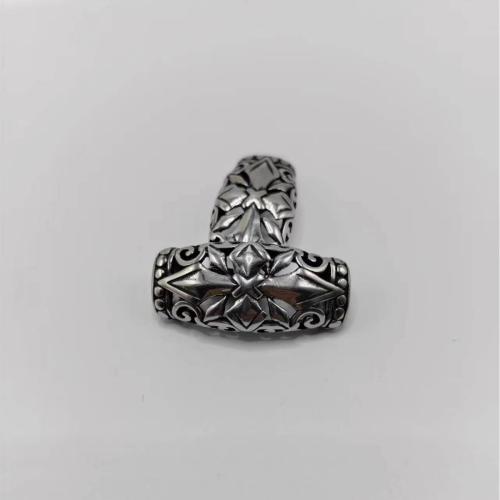 Cruach dhosmálta Leathar Corda Clasp, 304 Cruach dhosmálta, snasta, DIY, 10x5mm, Díolta De réir PC