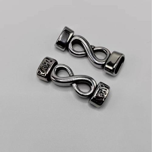 Corda in pelle con fermaglio in acciaio inossidabile, 304 acciaio inox, lucido, DIY, 6x12mm, Venduto da PC