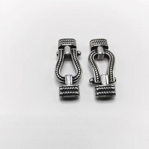 Fermoir de cordon en cuir en acier inoxydable , Acier inoxydable 304, poli, DIY, 5x10mm, Vendu par PC