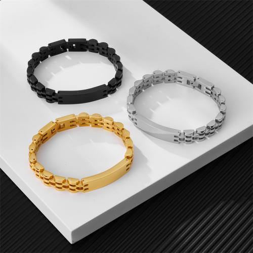 Stainless Steel Jewelry Bracelet 304 Stainless Steel Vacuum Ion Plating & for man Sold By PC