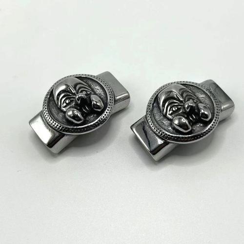 Stainless Steel Leather Cord Clasp 304 Stainless Steel polished DIY Sold By PC