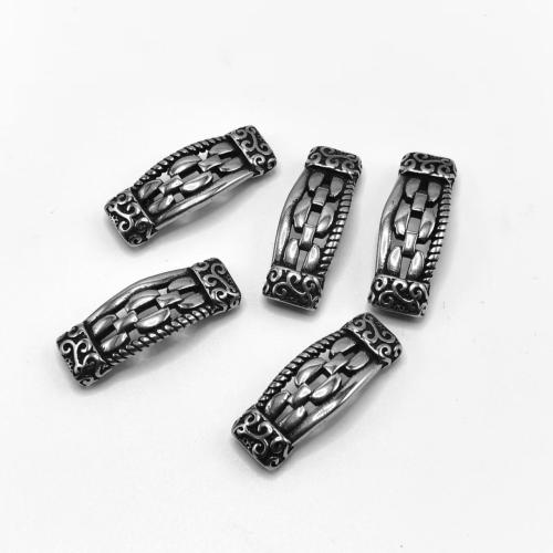 Cruach dhosmálta Leathar Corda Clasp, 304 Cruach dhosmálta, snasta, DIY, 3x8mm, Díolta De réir PC