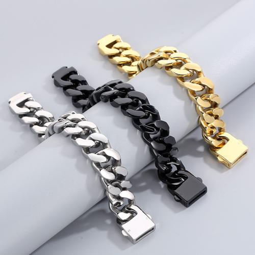 Stainless Steel Jewelry Bracelet 304 Stainless Steel Vacuum Ion Plating & for man Sold By PC