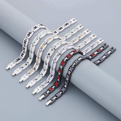 Stainless Steel Jewelry Bracelet 304 Stainless Steel Vacuum Ion Plating for man Sold By PC