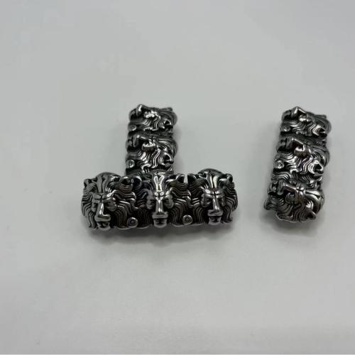 Corda in pelle con fermaglio in acciaio inossidabile, 304 acciaio inox, DIY, 12x6mm, Venduto da PC