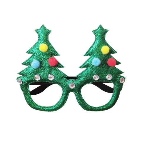 Telas no tejidas Gafas de Navidad Fancy, con Algodón, enviado al azar & para  los niños, 140x50mm, Vendido por UD