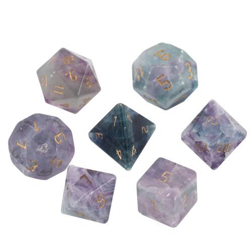 Dice for games Purple Fluorite Carved Sold By PC