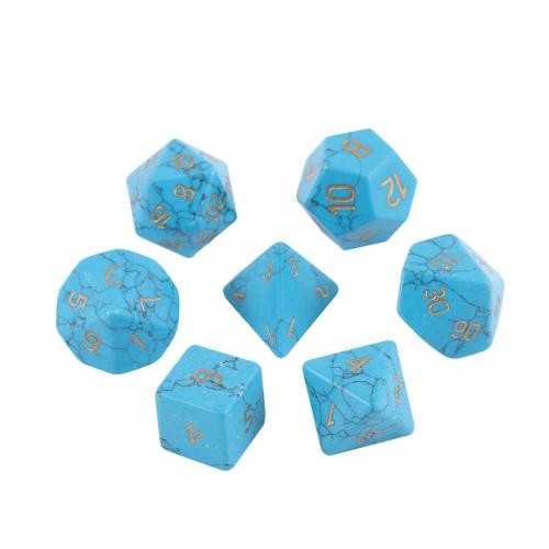 Dice for games Turquoise Carved Sold By PC