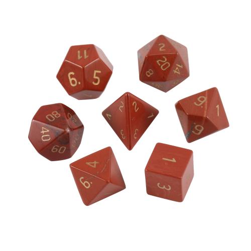 Dice for games Red Jasper Carved Sold By PC