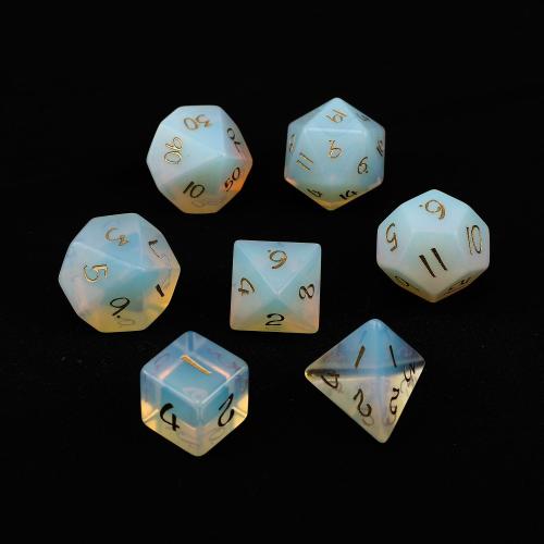 Dice for games Glass Geometrical Pattern Carved Sold By PC