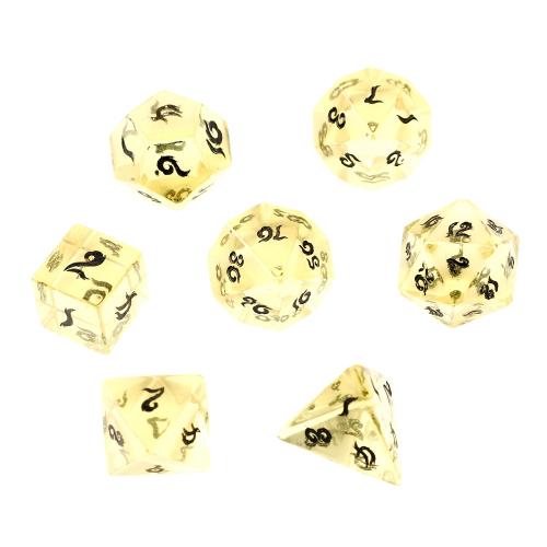 Dice for games Crystal Geometrical Pattern Carved Sold By PC