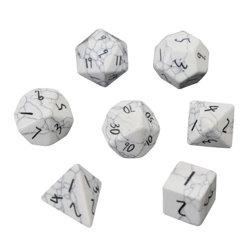 Dice for games Turquoise Geometrical Pattern white Sold By PC