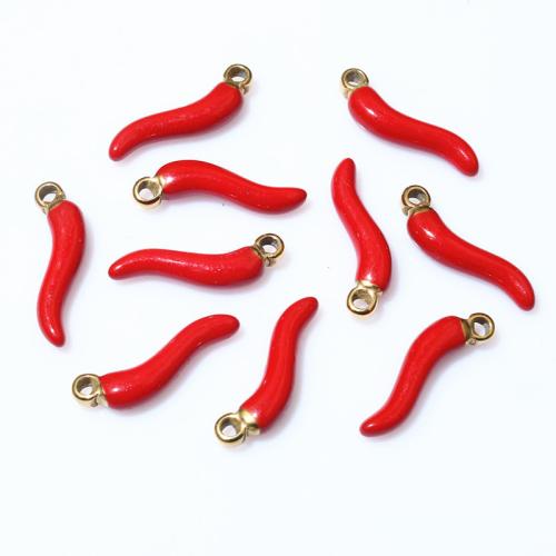 Stainless Steel Pendants 304 Stainless Steel Pepper Vacuum Ion Plating DIY & enamel Approx Sold By Bag