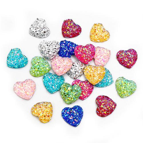 Fashion Resin Cabochons Heart DIY 12mm Approx Sold By Bag