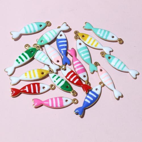 Stainless Steel Animal Pendants 304 Stainless Steel Fish Vacuum Ion Plating DIY & enamel Approx Sold By Bag